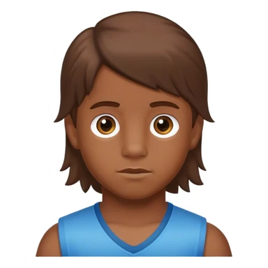 Little boy with a mullet named Kaedyn Koproski brown hair  sticker