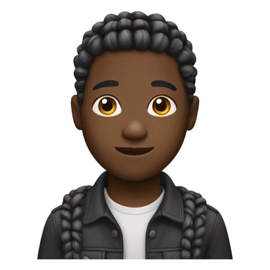 black boy with braids  sticker