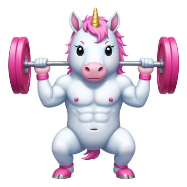 unicorn lifting weights sticker