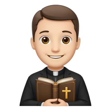 The priest presiding over the wedding sticker