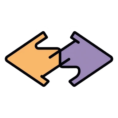 diverging chart showing two paths splitting apart sticker