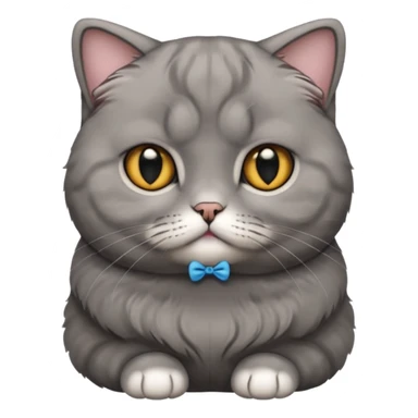 scottish fold cat grey with small ears sticker