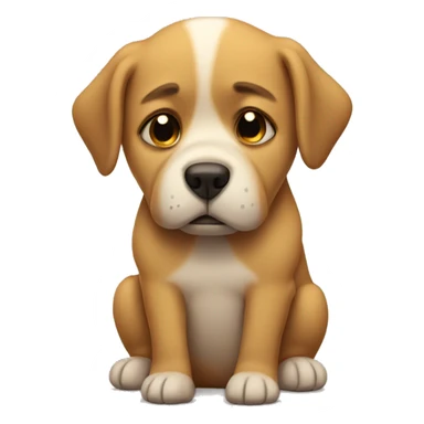sad dog crying sticker