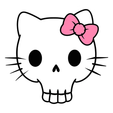 Hello Kitty skull sticker