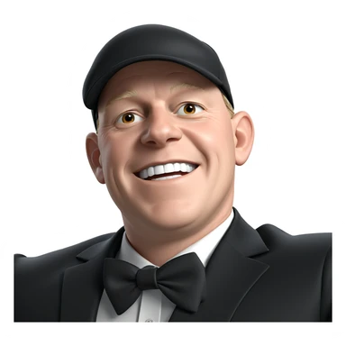 sophisticated boy in a hat sticker