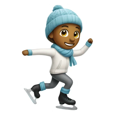 Person ice skating! sticker