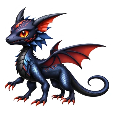 Shiny Epic Badass Gothic Noibat-Salandit-Litten-Hybrid sticker