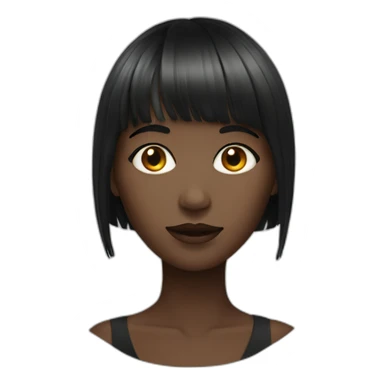 sweet woman with fringe dark sticker