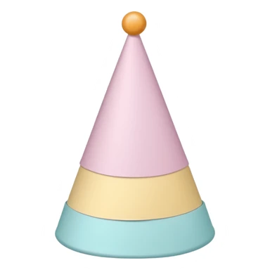 birthday hat pastel colors sticker