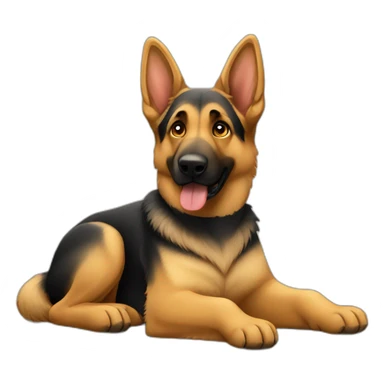 German shepherd in work sticker