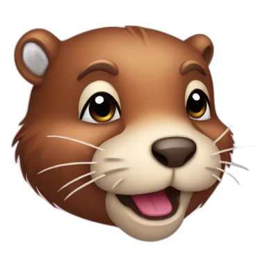 Cute beaver sticker