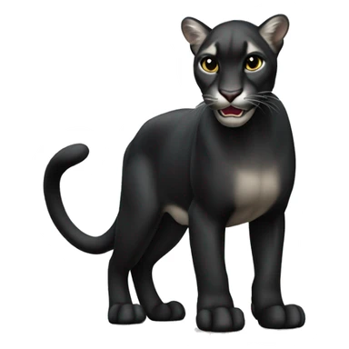 black puma  sticker