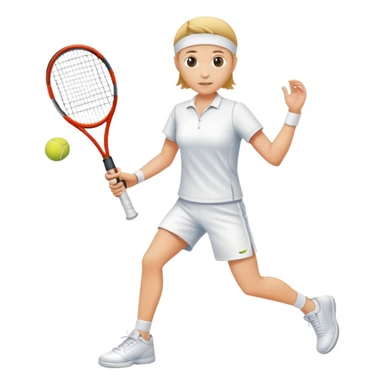 White stark tennisplayer sticker