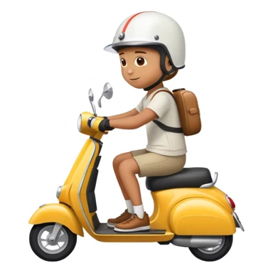 riding a scooter sticker