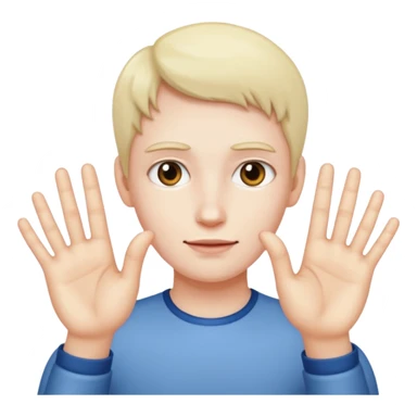 U shape fingers emoji create sticker