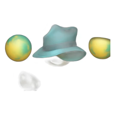 Uranus planet as a detective with a fedora sticker