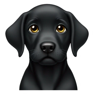 Black Labrador puppy  sticker