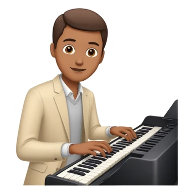Man playing keyboard solo sticker