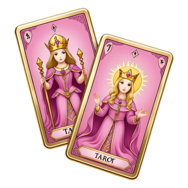 pink tarot card deck sticker
