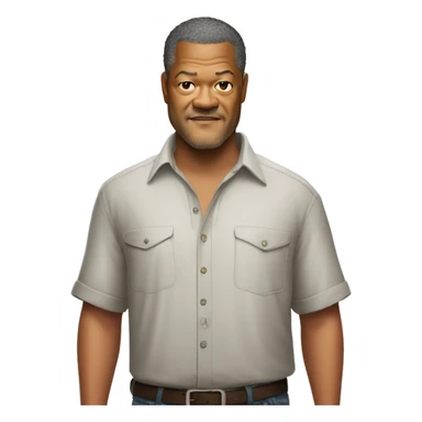 laurence-fishburne wearing shirt sticker