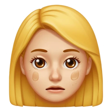 woman with acne face sticker