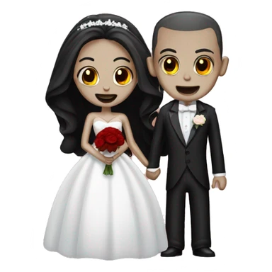 two vampires getting married sticker