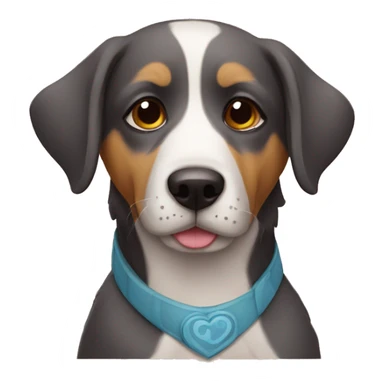 Un perro golden enamorado sticker