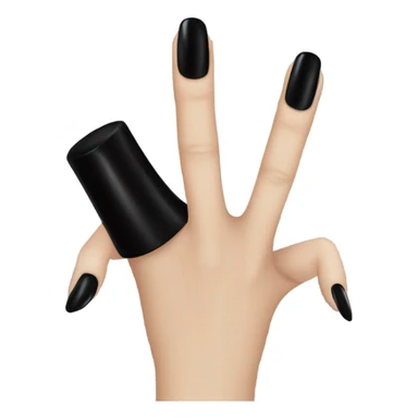 Gothic black fingernail polish black hands sticker