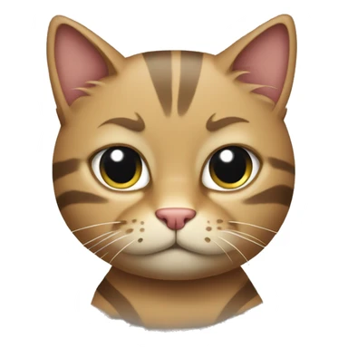 tabby cat with arms crossed and angry face sticker