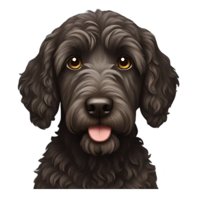 dark labradoodle sticker