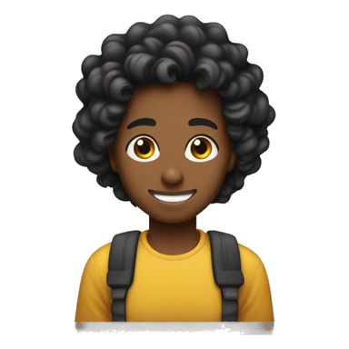 Chico moreno con pelo rizado besando a chica trigueña de pelo negro ondulado sticker