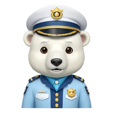 Polar bear captain with blue uniform and captain's hat, Captain Barnacles from Octonauts sticker