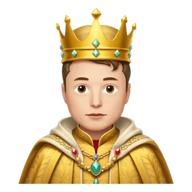 Elon musk as king sticker