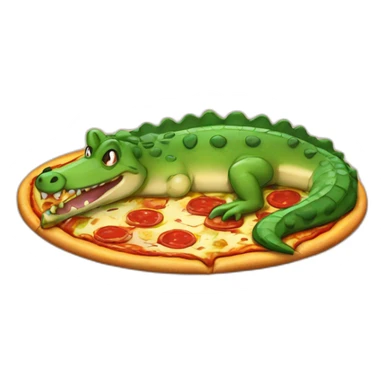 Crocodile mange pizza sticker