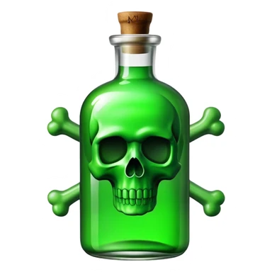 poison bottle with skull and crossbones sticker