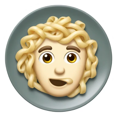 Plate of Alfredo pasta sticker