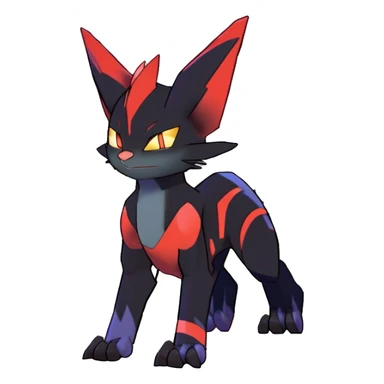 Noivern-Litten-Zorua-Fakemon-hybrid full body sticker