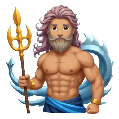 front view Poisedon sticker