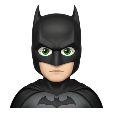batman con el traje del caballero oscuro, solamente con los ojos verdes, el resto del traje que no sea verde sticker