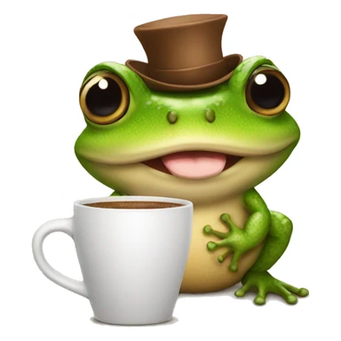 Toad with coffe sticker
