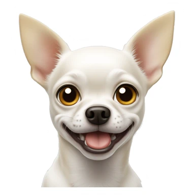 white chihuahua barking tilted head sticker