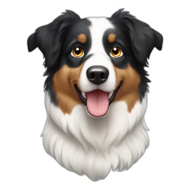 white face australian shepherd sticker