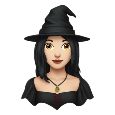 ilona black haired witch tartiflette sticker