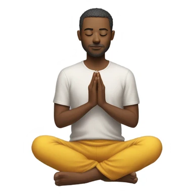 Man Meditating sticker