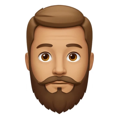 man with goatie beard sticker