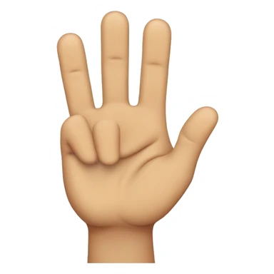 Three fingers thumb second and middle on one hand sticker