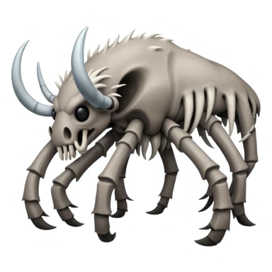 🥶+☠️+🐗+🦣+🕷 into a creepy living creature sticker