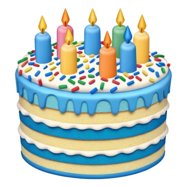 blue confetti cake sticker