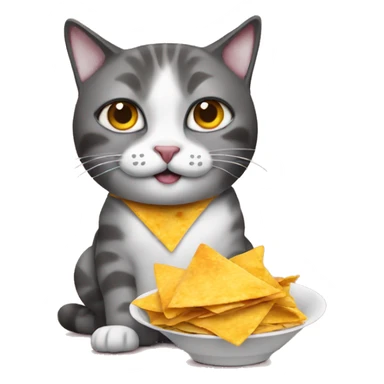 Cat with nachos sticker