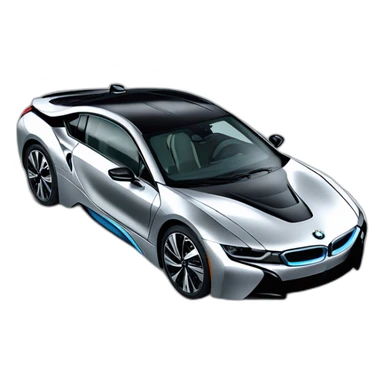 Silver bmw i8 sticker